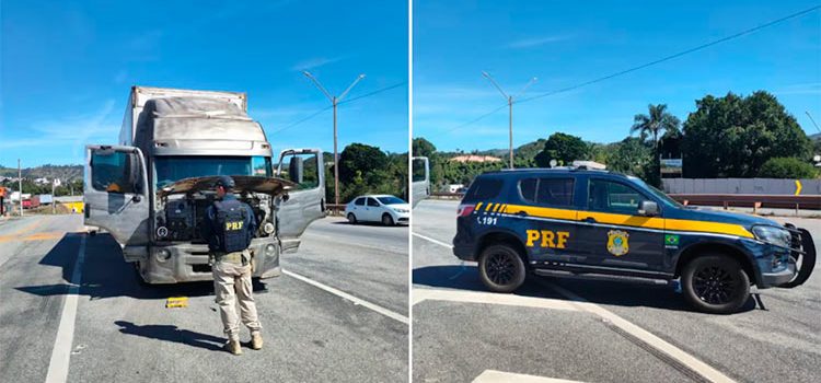 PRF flagra adolescente de 14 anos dirigindo caminhão na BR-381, em Itaguara, na Grande BH
